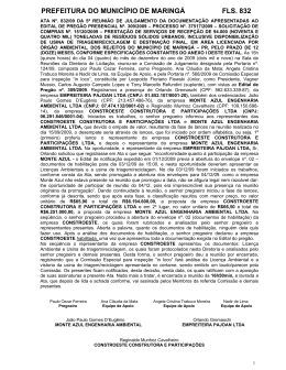 PREFEITURA DO MUNICÍPIO DE MARINGÁ FLS. 832