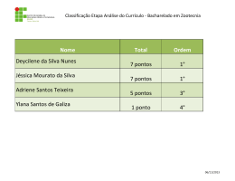 Nome Total Ordem Deycilene da Silva Nunes 7 pontos 1