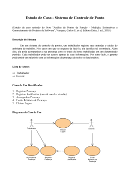 Estudo de Caso - Sistema de Controle de Ponto