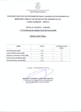 ESTADO Do RIOM&Oacute;RANDE DO sUL - Minist&eacute;rio P&uacute;blico