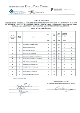 Clique, aqui, para ver a lista de ordena&ccedil;&atilde;o final