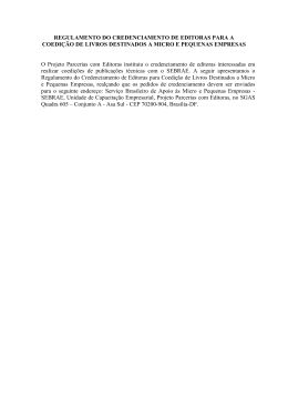 Atualização do Regulamento do Projeto Parceria com
