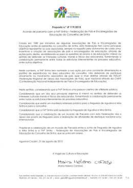 (JF.AMS Proposta 2015-119 - Acordo de Parceria com a FAP Sintra