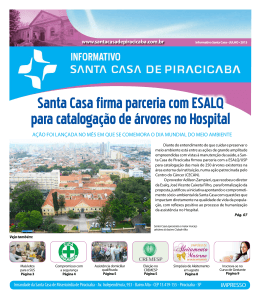 Santa Casa firma parceria com ESALQ para cataloga&ccedil;&atilde;o de &aacute;rvores