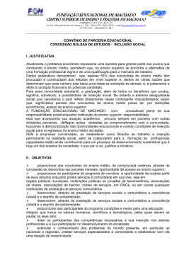 CONV&Ecirc;NIO DE PARCERIA EDUCACIONAL