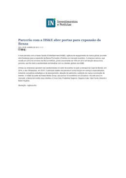 Parceria com a HSSrE abre portas para expansão da