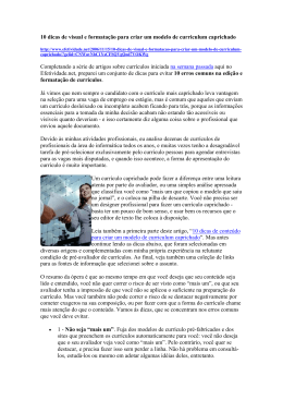 10 dicas de visual e formata&ccedil;&atilde;o para criar um modelo de