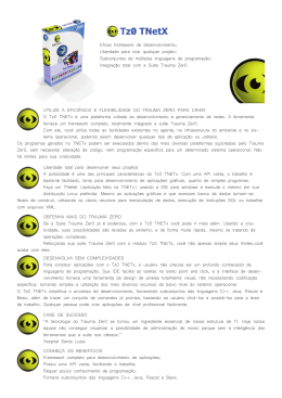 Utilize a efici&ecirc;ncia e flexibilidade do traUma zero para criar o tz0