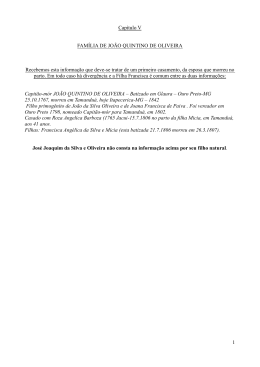 familia de joao quintino de oliveira