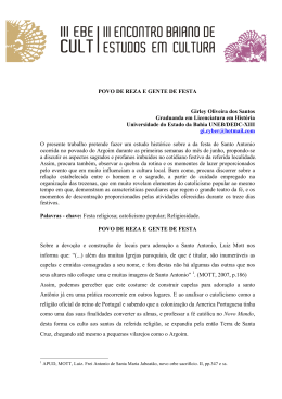 POVO DE REZA E GENTE DE FESTA Girley Oliveira dos Santos