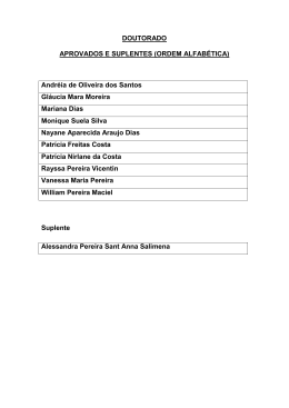 DOUTORADO APROVADOS E SUPLENTES (ORDEM ALFAB&Eacute;TICA