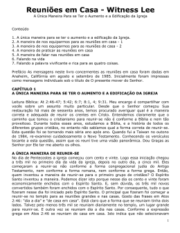 REUNI&Otilde;ES EM CASA A &Uacute;nica Maneira Para se Ter o Aumento e a