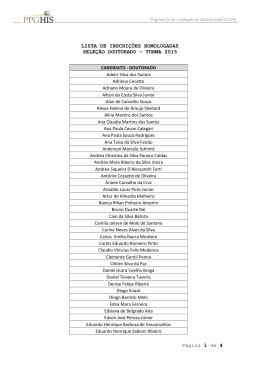 Seleção 2015_Doutorado_ Inscrições Homologadas