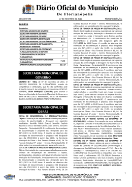 Diario Oficial edição 596 - Prefeitura Municipal de Florianópolis