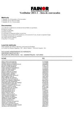 Vestibular 2011-1 &ndash; lista de convocados