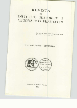 REVISTA - Instituto Hist&oacute;rico Geogr&aacute;fico Brasileiro