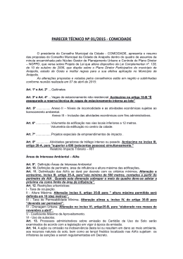 PARECER T&Eacute;CNICO N&ordm; 01/2015