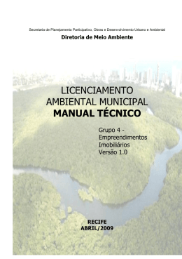 licenciamento ambiental municipal manual t&eacute;cnico