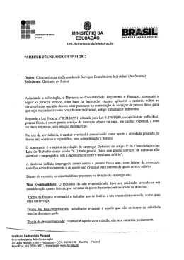 Parecer Técnico 001-2012