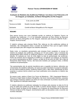 1 Parecer T&eacute;cnico GPARH/DGRH N&ordm; 008/08