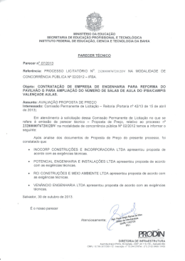 Parecer Técnico