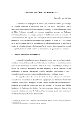 ENSINO DE HISTÓRIA E MEIO AMBIENTE Paulo Henrique