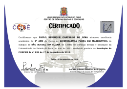 Certificamos que PAULO HENRIQUE CARVALHO DE LIMA