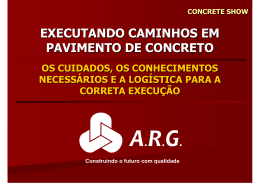 EXECUTANDO CAMINHOS EM PAVIMENTO DE CONCRETO