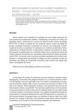 recapeamento asf&aacute;ltico sobre pavimento r&iacute;gido