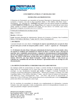 Edital - Prefeitura Municipal de Florianópolis