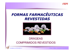 FORMAS FARMAC&Ecirc;UTICAS REVESTIDAS