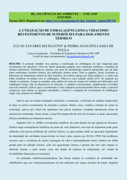 A UTILIZA&Ccedil;&Atilde;O DE EMBALAGENS LONGA VIDACOMO