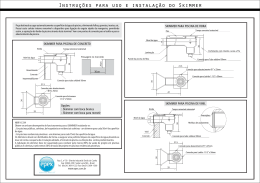 Instruções para uso e instalação do Skimmer