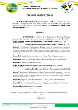 Homologa&ccedil;&atilde;o do resultado final