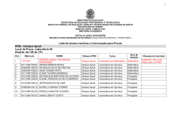 resultado das inscri&ccedil;&otilde;es