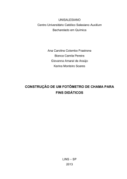 construção de um fotômetro de chama para fins