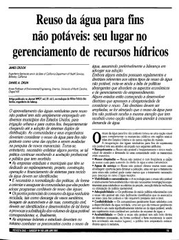 Reuso da &aacute;gua para fins n&atilde;o pot&aacute;veis: seu lugar no
