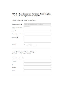 DCPI - Declaração da5 características de edificaçüea para fins de