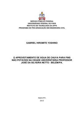 gabriel hiromite yoshino o aproveitamento de &aacute;gua de chuva para