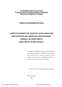 Frederico Moyle Baeta de Oliveira &ldquo;APROVEITAMENTO