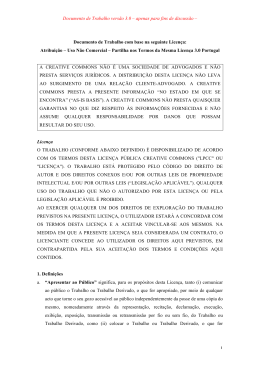 Documento de Trabalho vers&atilde;o 3.0 &ndash; apenas para fins de discuss&atilde;o