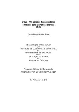 GGLL &ndash; Um gerador de analisadores sint&aacute;ticos para gram&aacute;ticas