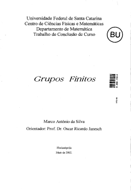 Grupos Finitos - Universidade Federal de Santa Catarina