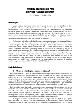 ESTRUTURA E METODOLOGIA PARA GRUPOS DE PESQUISA