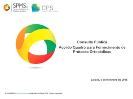 SPMS Próteses Consulta Pública - Catálogo de Aprovisionamento