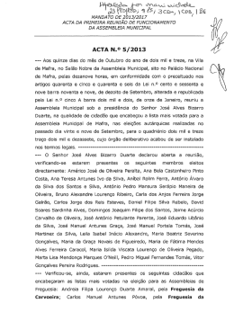 15 de Outubro - Câmara Municipal de Mafra