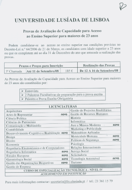 Provas de Avaliação de Capacidade para Acesso ao Ensino