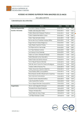 Calendarização de Entrevistas + 23