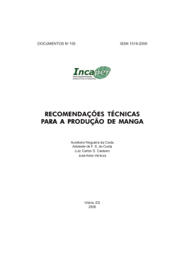 recomenda&ccedil;&otilde;es t&eacute;cnicas para a produ&ccedil;&atilde;o de manga ara