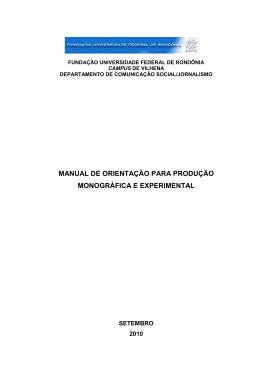 manual de orientação para produção monográfica
